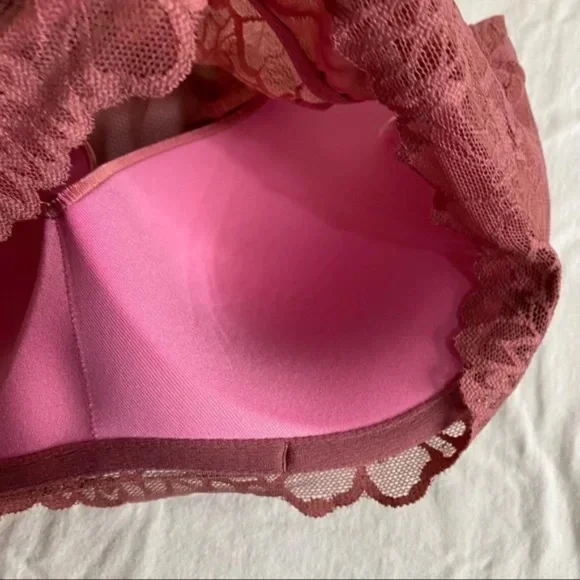 VS PINK High Neck Floral Lace Bralette L-DD - Picture 8 of 10